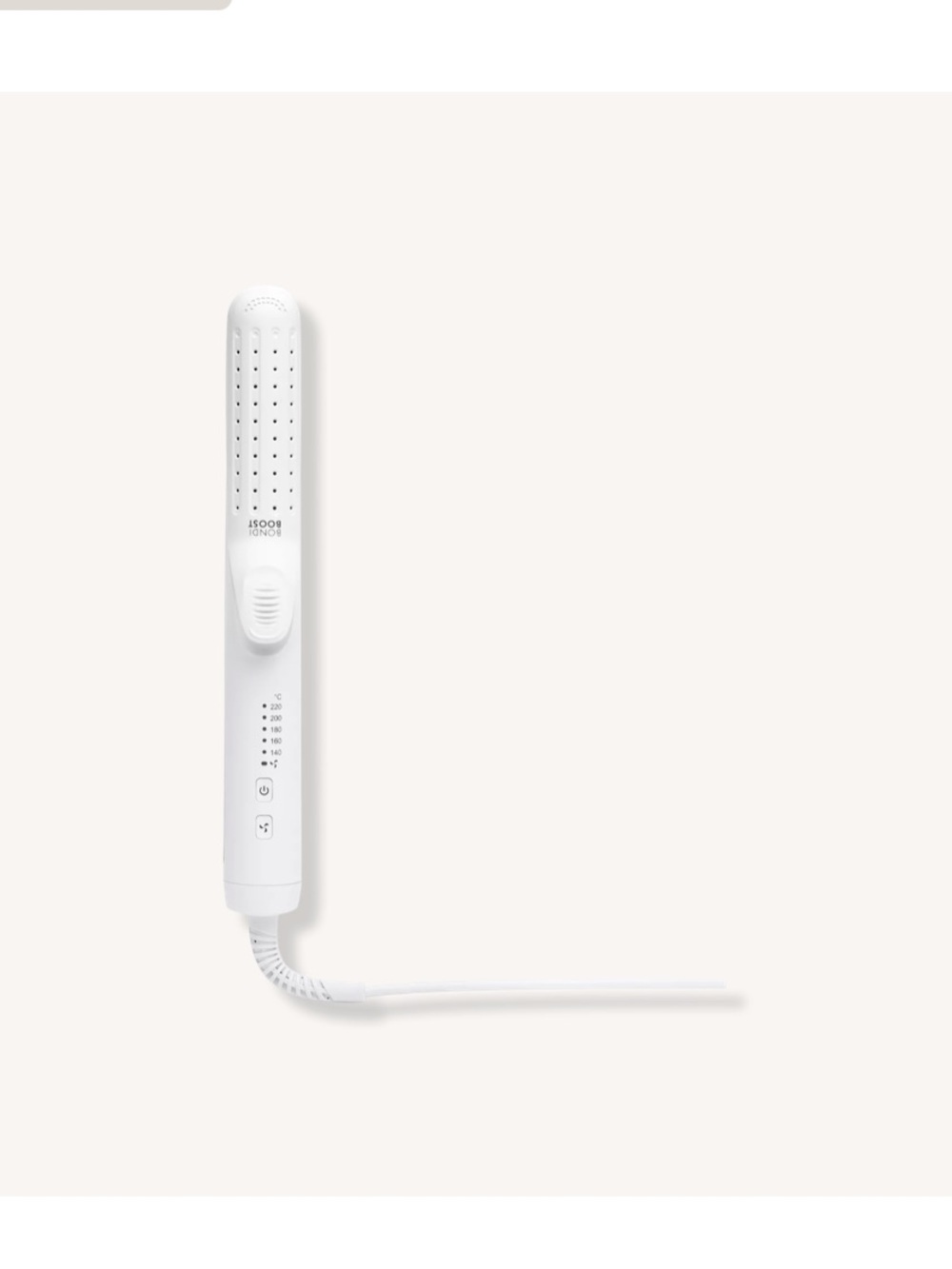 White Ionic Hair Straightening Brush – BONDIBOOST Professional Styling Tool